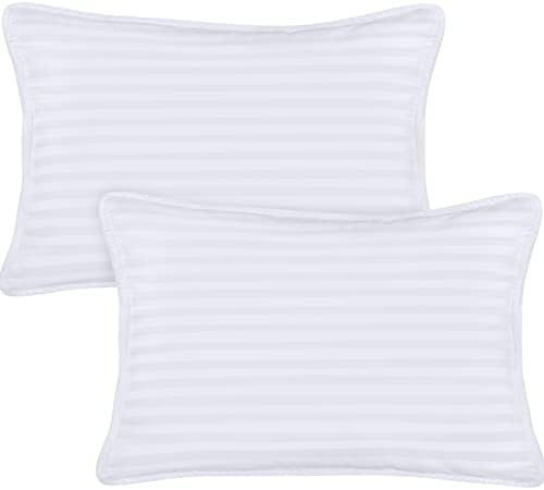 Utopia Bedding Toddler Pillow (White, 2 Pack), 13x18 Pillows for Sleeping, Soft and Breathable Cotton Blend Shell, Polyester Filling, Small Kids Pillow Perfect for Toddler Bed and Travel