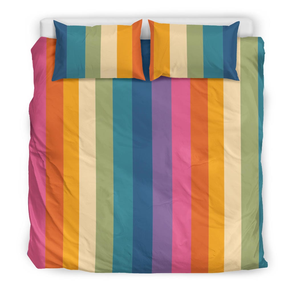 Vertical Rainbow Quilt, Doona & Duvet Covers
