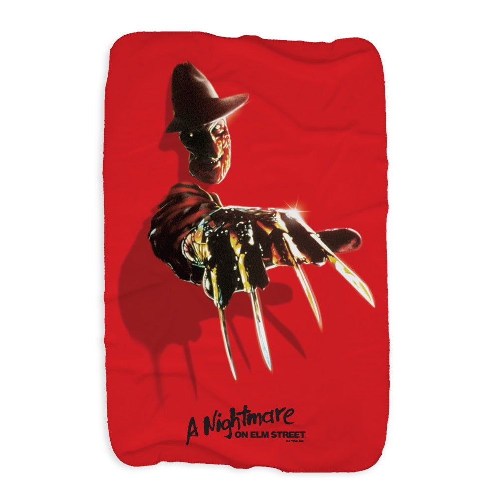 A Nightmare On Elm Street Freddy Airbrush Sherpa Blanket