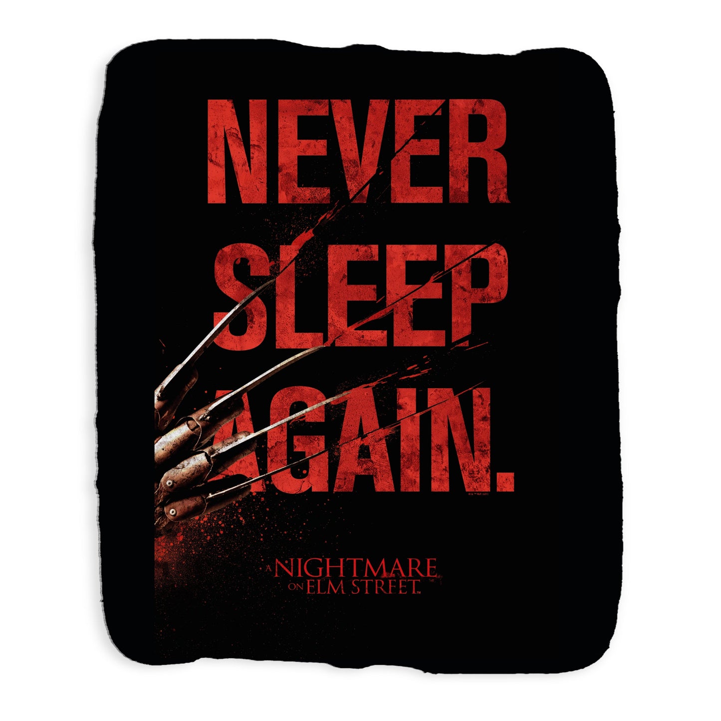 A Nightmare on Elm Street Never Sleep Again Sherpa Blanket