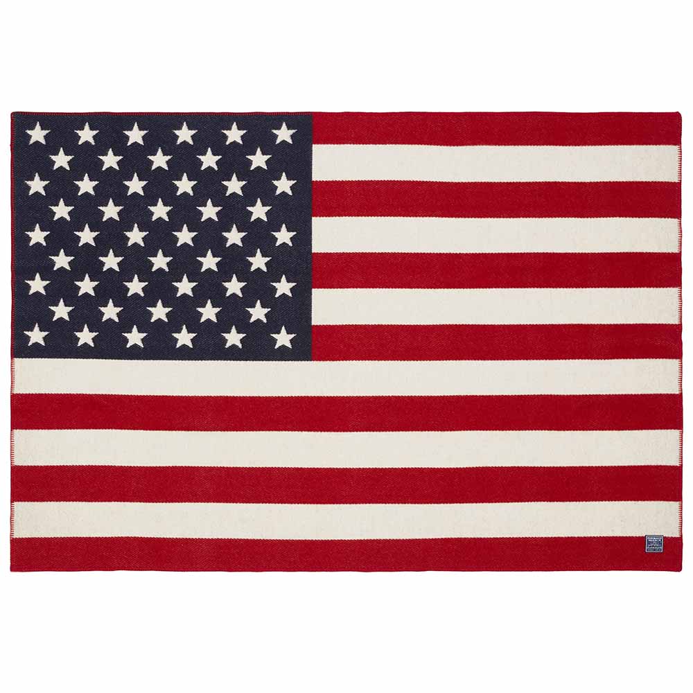 1 American Flag Wool Throw - Red/White/Navy