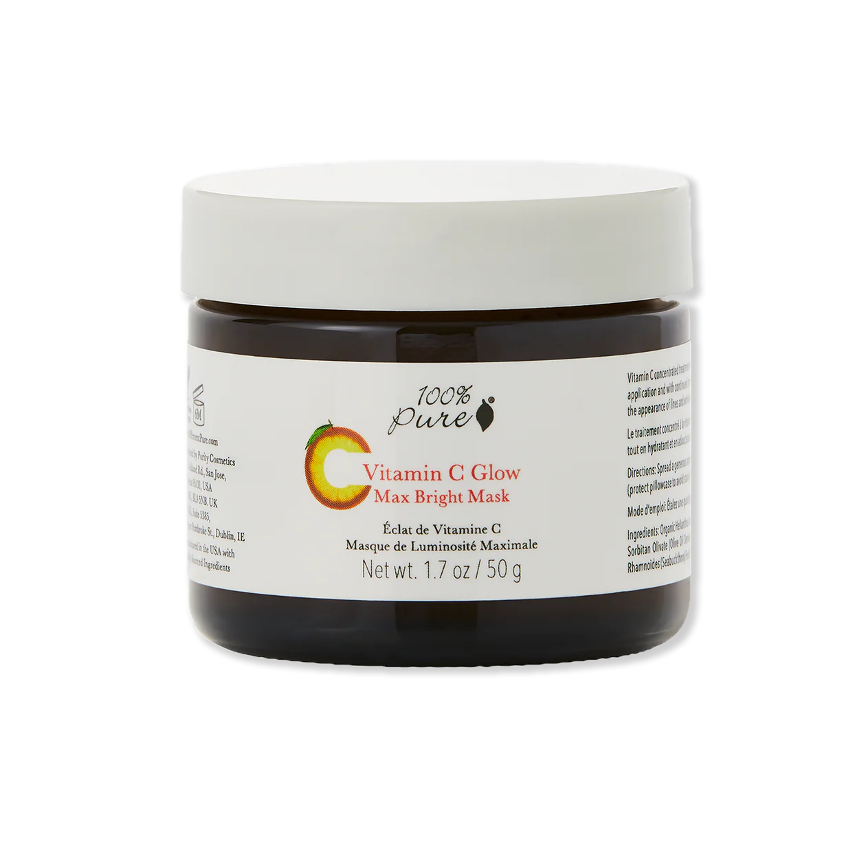 100% Pure 18.3% Active Ingredients Vitamin C Glow Max Bright Mask