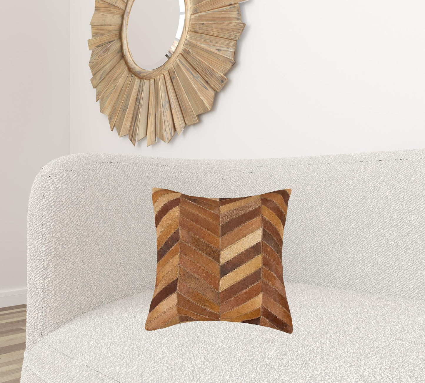 18" X 18" X 5" Tan  Pillow
