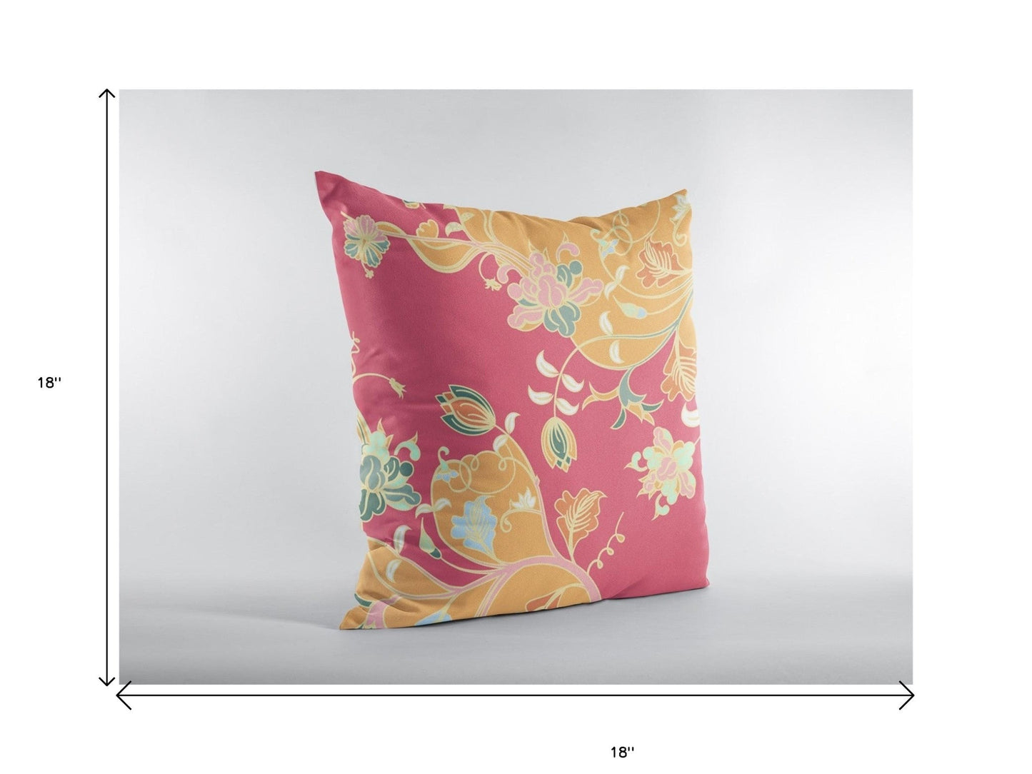 18" Purple Gray Garden Decorative Suede Throw Pillow