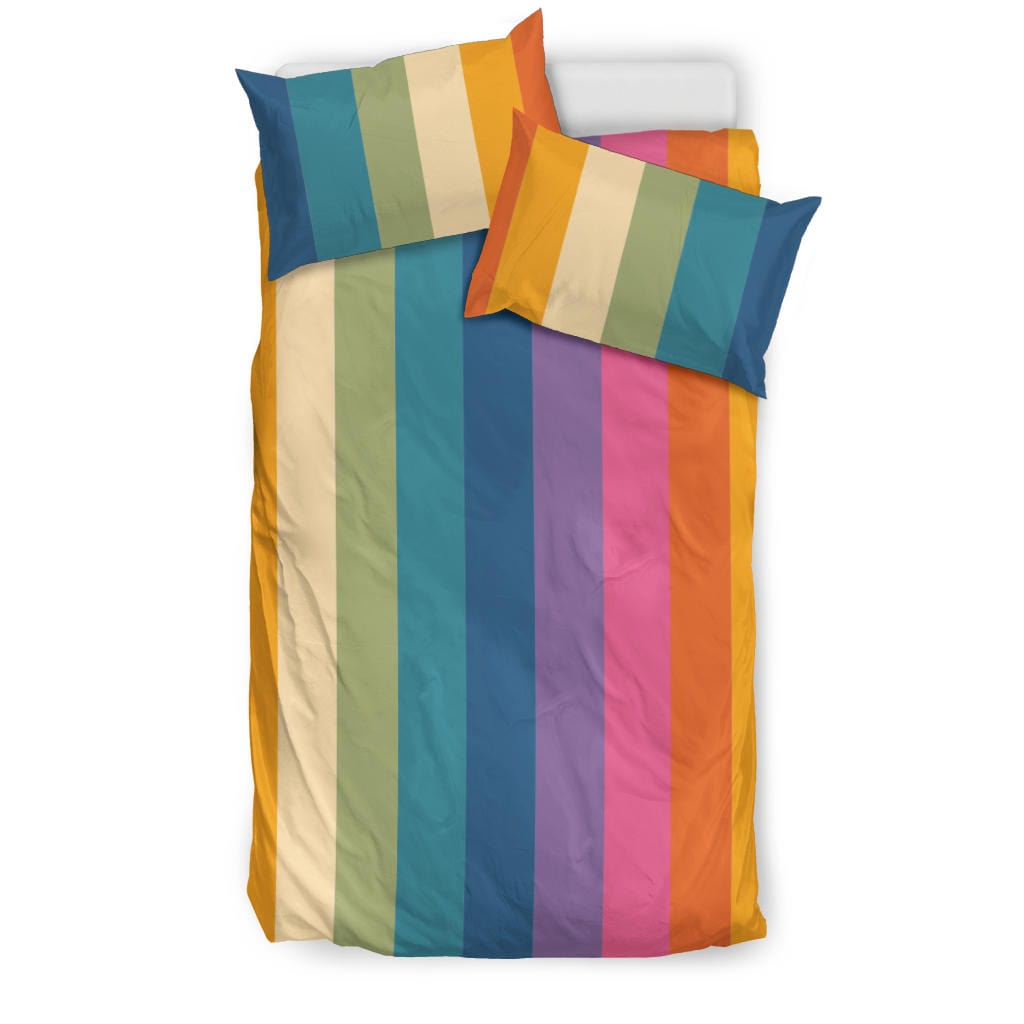 Vertical Rainbow Quilt, Doona & Duvet Covers