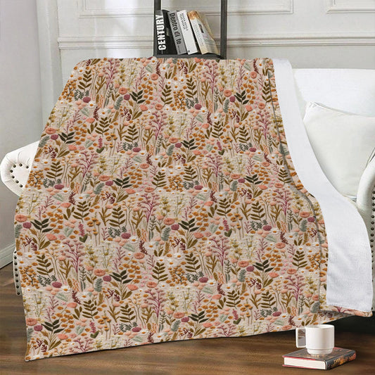 Wildflowers Meadow Fleece Blanket
