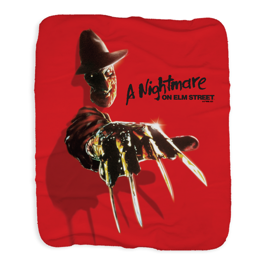 A Nightmare On Elm Street Freddy Airbrush Sherpa Blanket