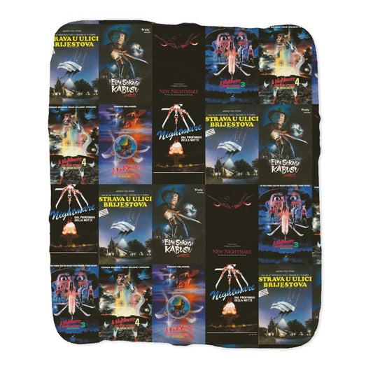 A Nightmare On Elm Street Mashup Sherpa Blanket