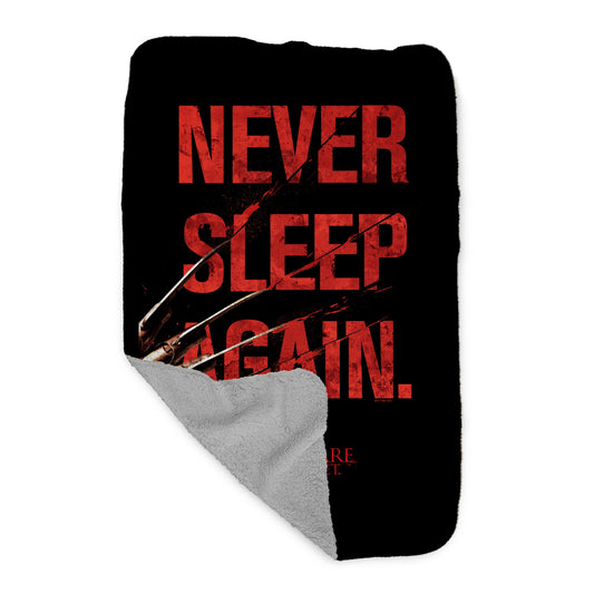 A Nightmare on Elm Street Never Sleep Again Sherpa Blanket
