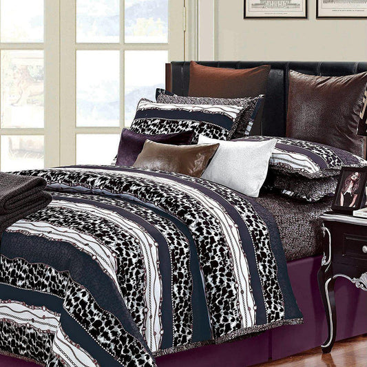7 Piece Passionate Cotton Duvet Cover Set, Queen