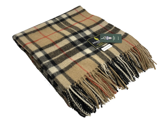 "Thomson Camel" Wool Blend Blanket