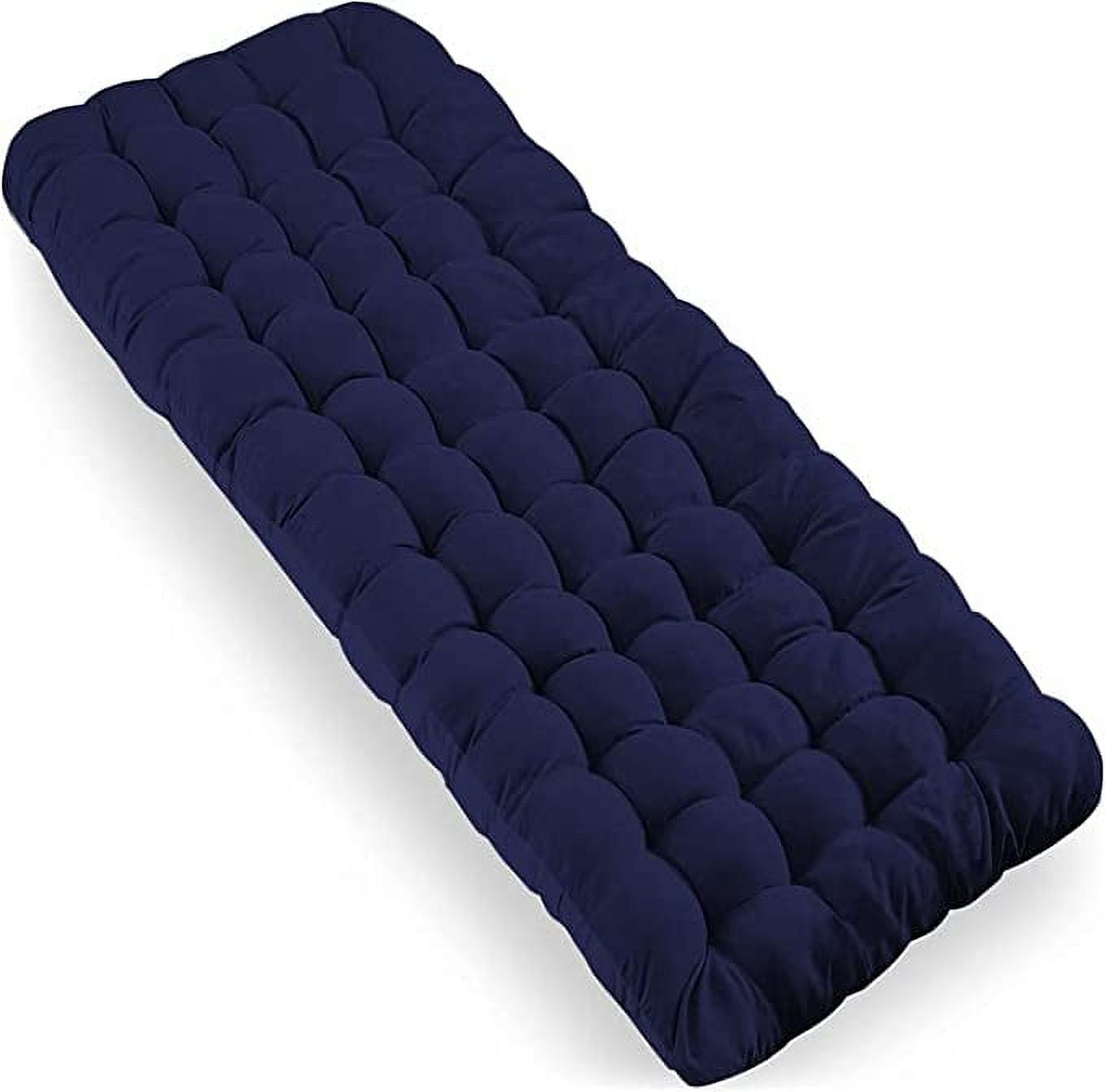 Zone Tech Outdoor Camping Cot Pads Mattress - Navy Blue Comfortable Thicker Cotton Sleeping Cot Lightweight Waterproof Bottom Pad Mattress for Adult, Kid (Navy Blue 1-Pack)