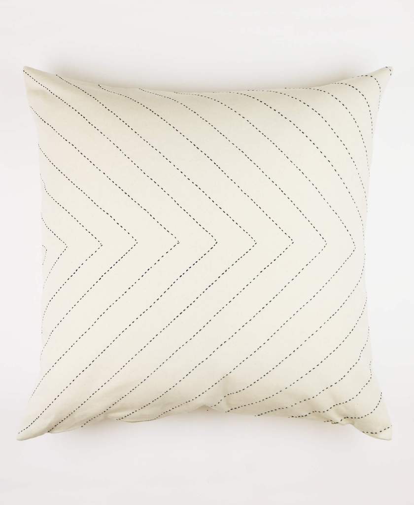Anchal Project 22" Embroidered Arrow Toss Pillow - Bone Anchal Project Pillow Cover