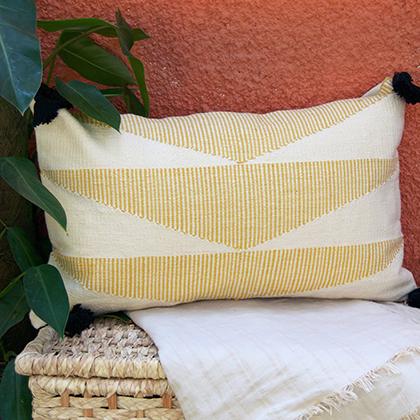 Yellow Cascade Lumbar Pillow Cover