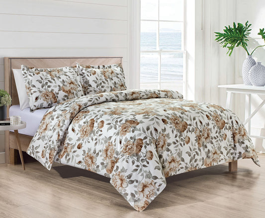 1800 Wildflower 3 Piece Egyptian Duvet Cover Set