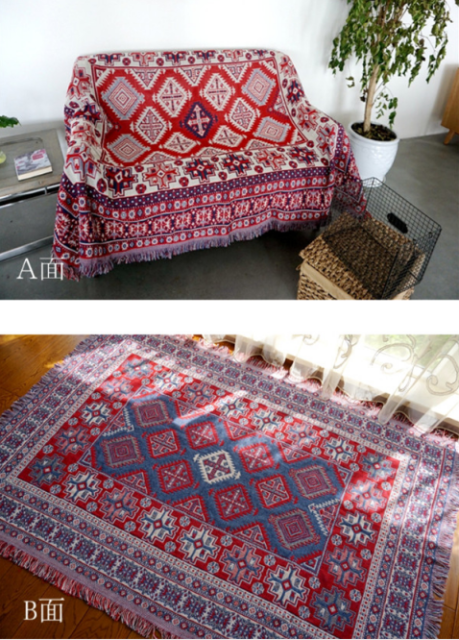 Vintage Country Plaid Double-Sided Sofa Blanket