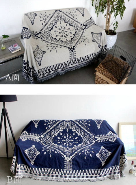 Vintage Country Plaid Double-Sided Sofa Blanket