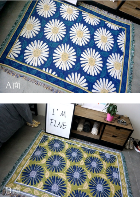 Vintage Country Plaid Double-Sided Sofa Blanket