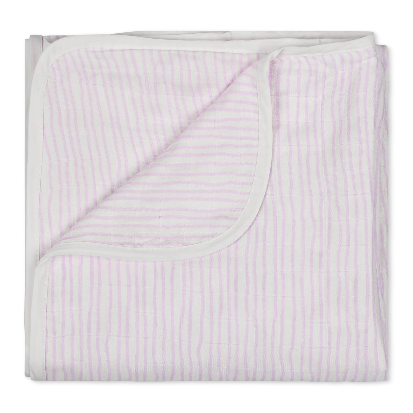 Wave Muslin Baby Quilt Blanket | Lavender