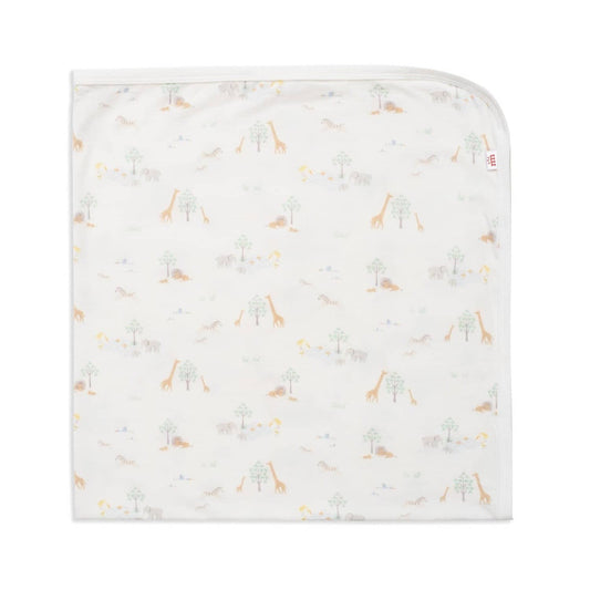 White Serene Safari Modal Baby Blanket