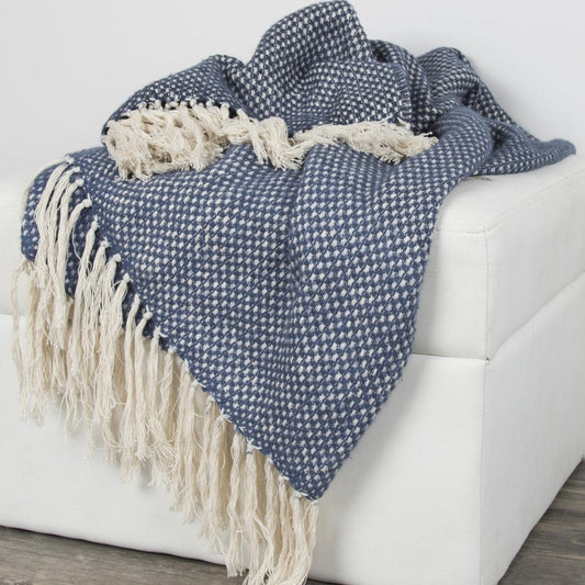 Woven Dotted 100% Cotton Throw - Throw Blankets